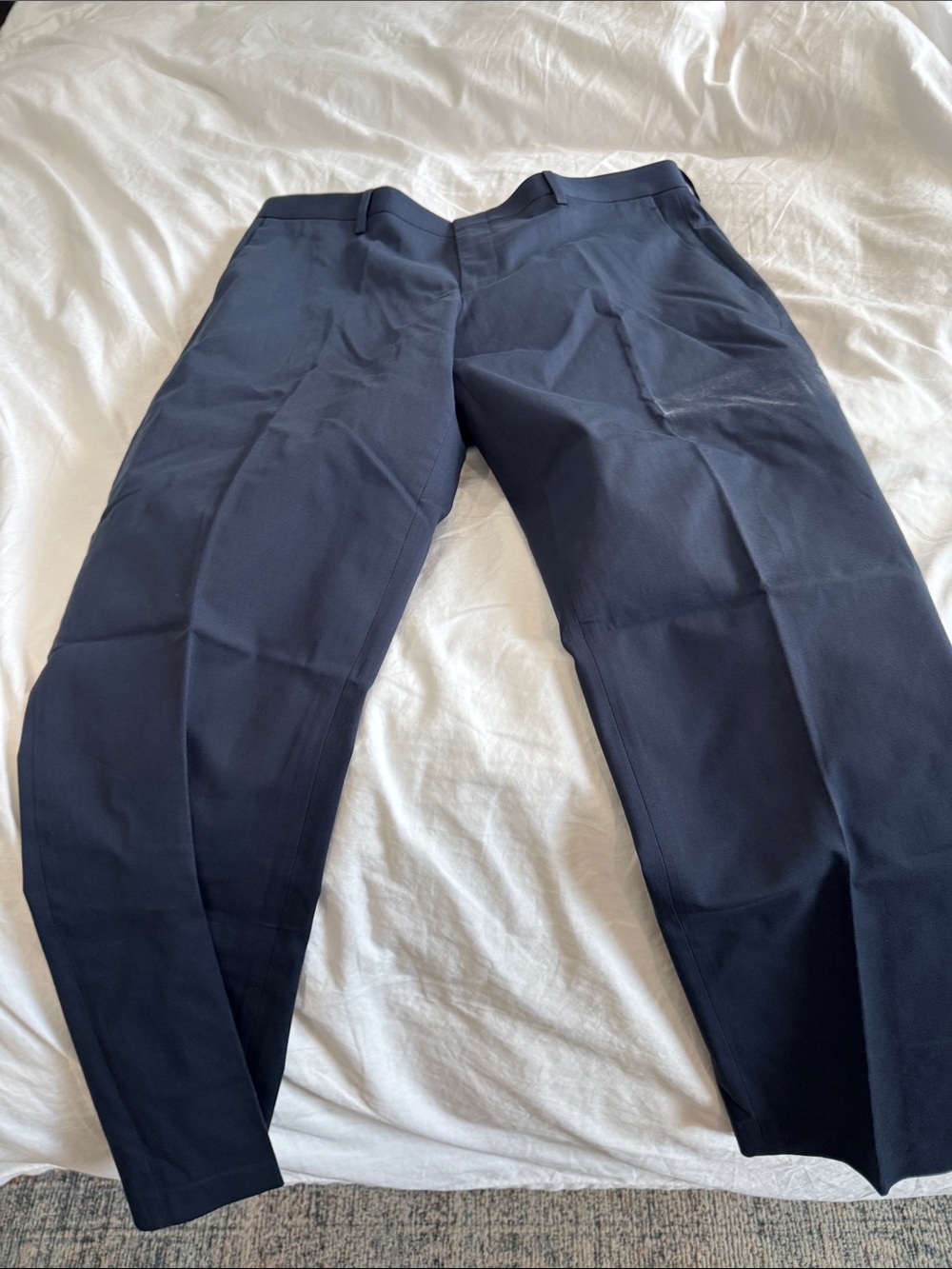 J. Crew Men's Navy Cotton Tailored Dress Pants